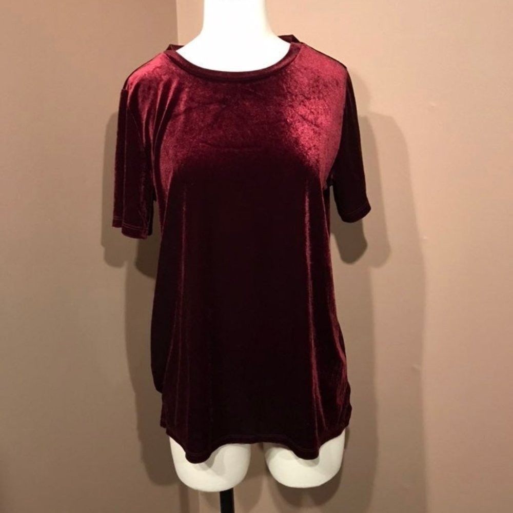 Old Navy velvet short sleeve top